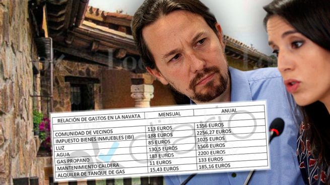 El documento original de los gastos del chalé de Iglesias: 750 € sin incluir jardinero ni servicio