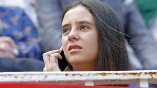 Victoria Federica, ya sentada en su sitio, en la corrida del 24 de mayo / Gtres