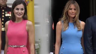 Letizia Ortiz y Melania Trump luciendo en mismo vestido en diferente color / Gtres