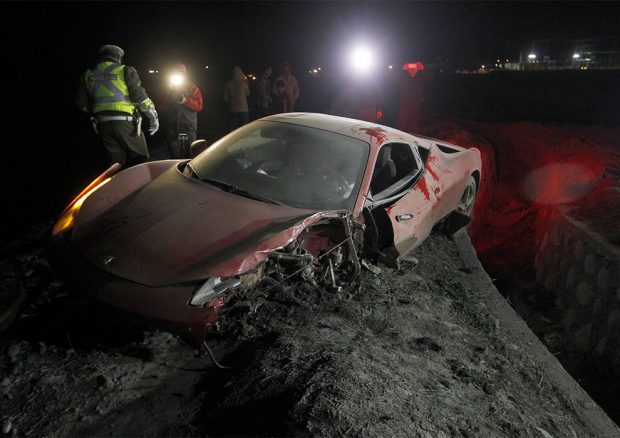 Así quedó el Ferrari de Arturo Vidal / Gtres.