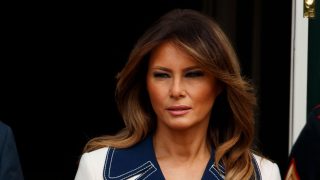 Melania Trump tras recibir al Presidente de Polonia y a su esposa en la Casa Blanca / Gtres