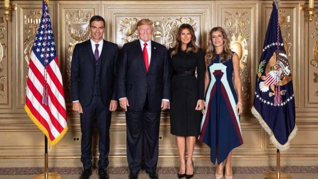 Pedro Sánchez, Donald Trump, Melania Trump y Begoña Gómez