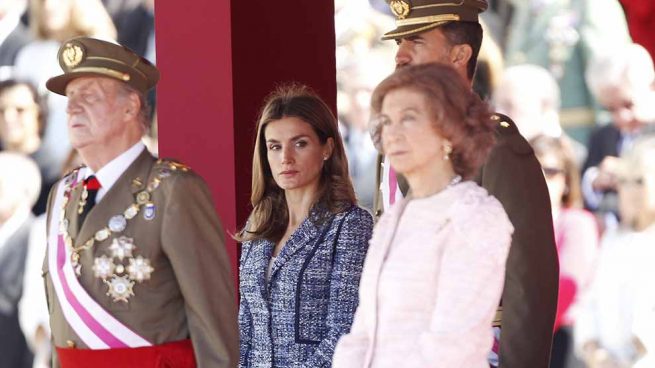 Doña Letizia con los reyes eméritos don Juan Carlos y doña Sofía