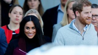 Meghan y Harry en su primera aparición pública tras confirmarse el embarazo / Gtres