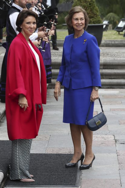 La reina doña Sofía a su llegada a Oviedo / Gtres