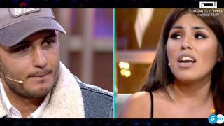 Isa Pantoja y Omar Montes en el plató de GH VIP 6./Mediaset