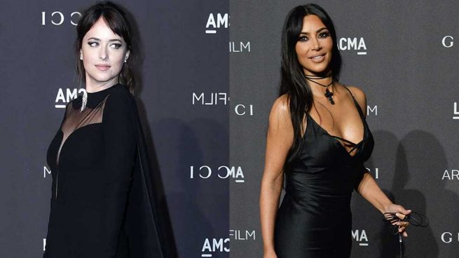 dakota johnson kim kardashian lacma