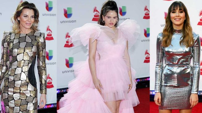 Mar Flores, Rosalía y Aitana en los Grammy Latino