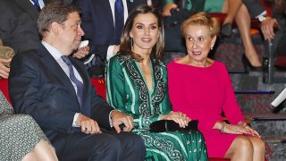 La Reina Letizia con el vestido verde / Gtres