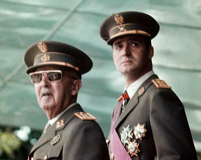 Franco y el rey Juan Carlos I 