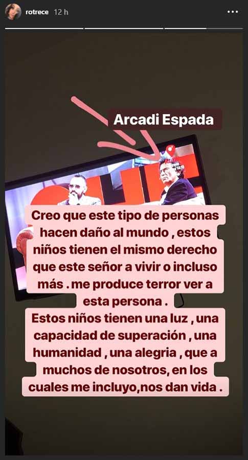 La opinión de Rocío Flores sobre Arcadi Espada