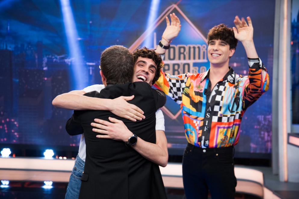 'Los Javis' y Pablo Motos en 'El Hormiguero'