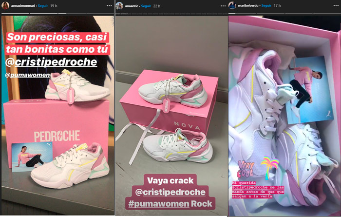 Cristina Pedroche lanza propias zapatillas y las 'influencers' españolas presumen de Instagram