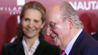 El rey Juan Carlos sorprendió con el ojo morado / Gtres.