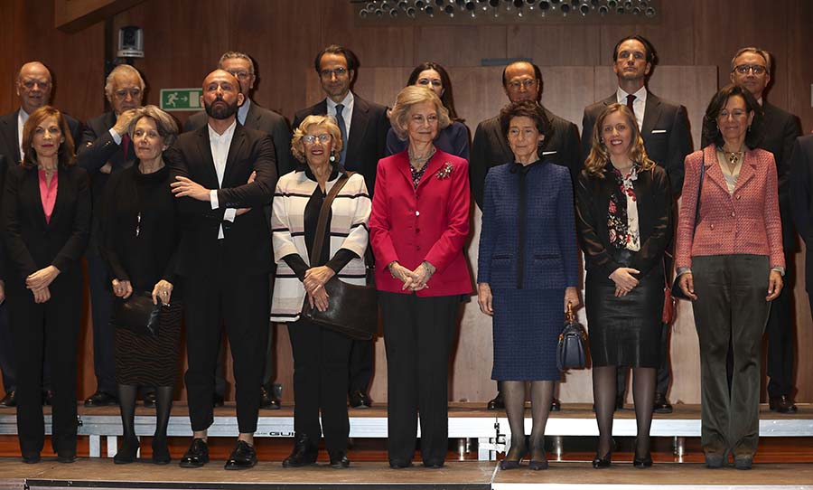 La Reina Sofía presidiendo la reunión del patronato de la Escuela Superior de Música que lleva su nombre 