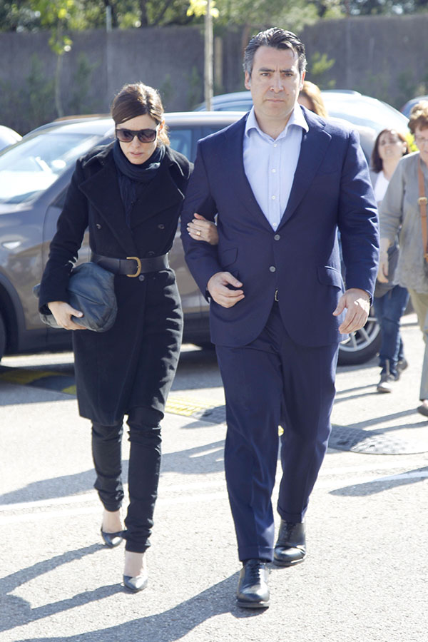 Raquel Sánchez Silva durante el funeral de Mario Biondo