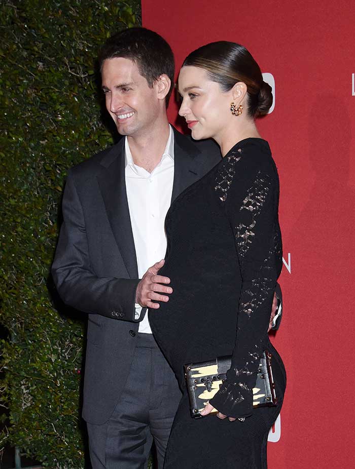 Miranda Kerr y Evan Spiegel en febrero de 2018 / Gtres