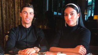 Georgina y Cristiano, comiendo en un restaurante de Turín / Instagram