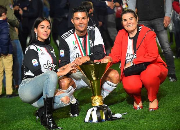 Georgina Rodríguez, Cristiano Ronaldo y Dolores Aveiro,