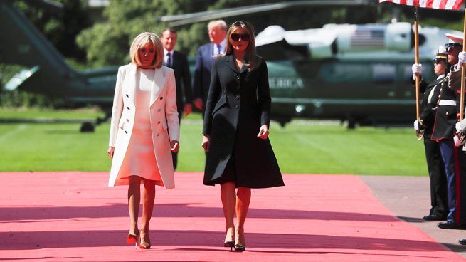 El último gran duelo estilístico entre Melania Trump y Brigitte Macron