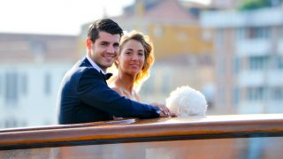 Álvaro Morata y Alicia Campello, en una imagen de su boda / Gtres.