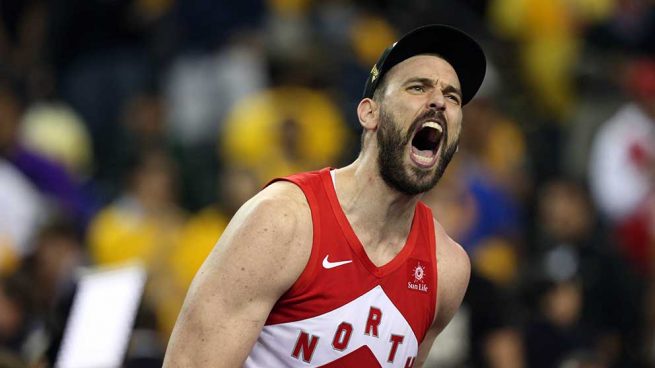 Marc Gasol celebrando su NBA con los Toronto Raptors / Gtres.