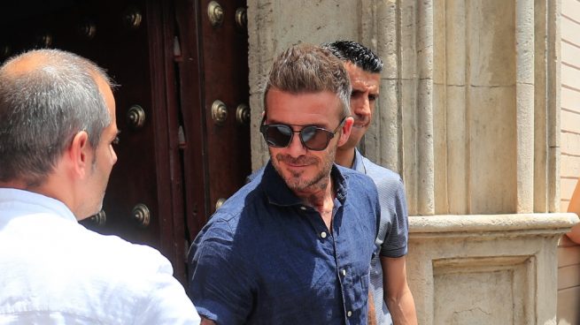 David Beckham y Victoria abandonan Sevilla tras la boda de Sergio Ramos y Pilar Rubio