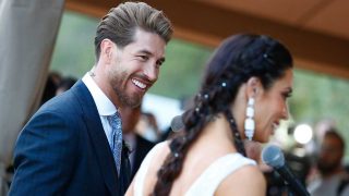 Sergio Ramos y Pilar Rubio, durante la celebración de su boda / Gtres