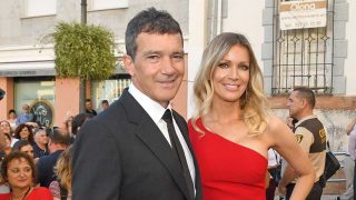 Antonio Banderas y Nicole Kimpel a su llegada a la entrega de premios en Málaga / GTRES