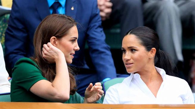 Meghan Markle y Kate Middleton durante la final femenina de Wimbledon / GTRES