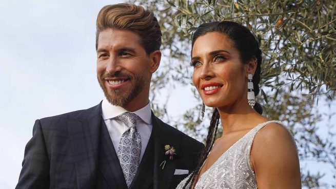 Pilar Rubio y Sergio Ramos durante el día de su boda / GTRES