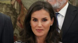 La reina doña Letizia durante la audiencia / Gtres