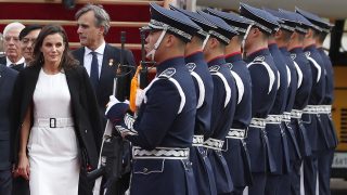 La reina Letizia a su llegada / Gtres