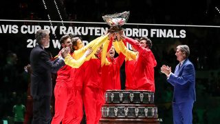Momento de la celebración de la victoria de España en la Copa Davis / Gtres