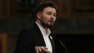 El político Gabriel Rufián durante una de sus intervenciones en el Congreso de los Diputados (Foto: Gtres)