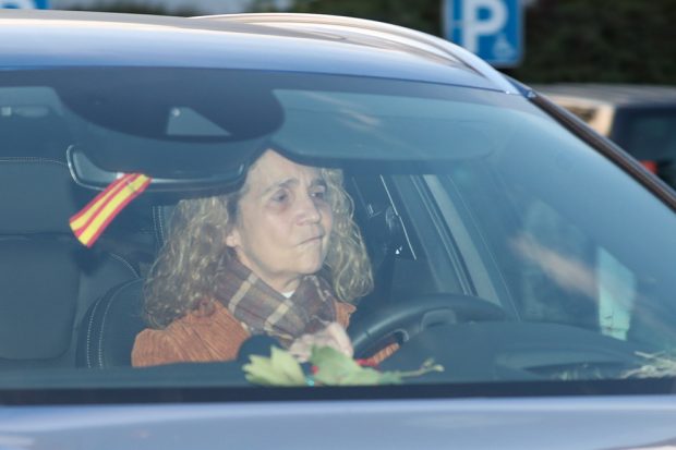 La infanta Elena visitando a su sobrina Simoneta Gómez-Acebo en el hospital