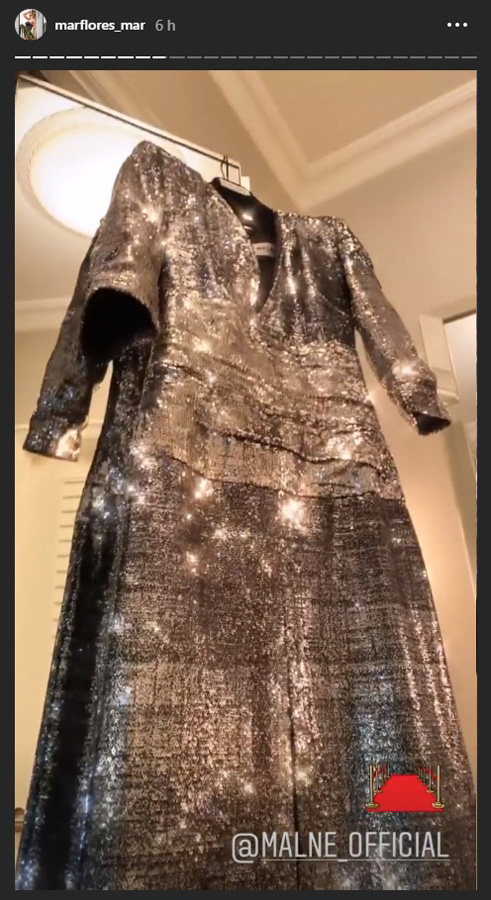 El vestido de Mar Flores para la fiesta de Elton John / INSTAGRAM