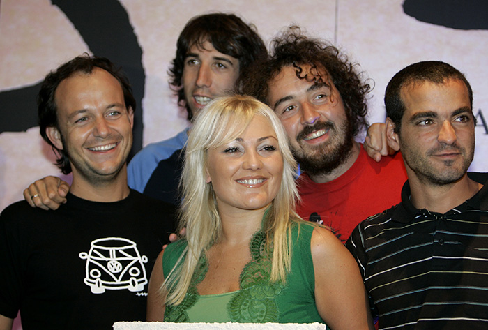 Amaia Montero junto a la banda 'La oreja de Van Gogh' en una imagen de archivo/Gtres