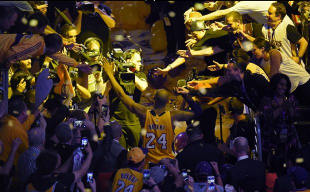 Kobe Bryant en la ceremonia de su último partido de la NBA en abril de 2016. Imagen de archivo / GTres