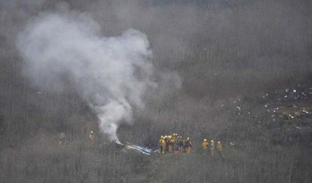 Accidente del helicóptero en el que volaban Kobe Bryant y su hija Gianna con siete personas más a bordo / GTres