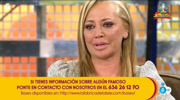 Belén Esteban emocionada en 'Sálvame'/Telecinco