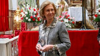 La reina Sofía tras venerar la imagen de Jesús de Medinacelli / Gtres