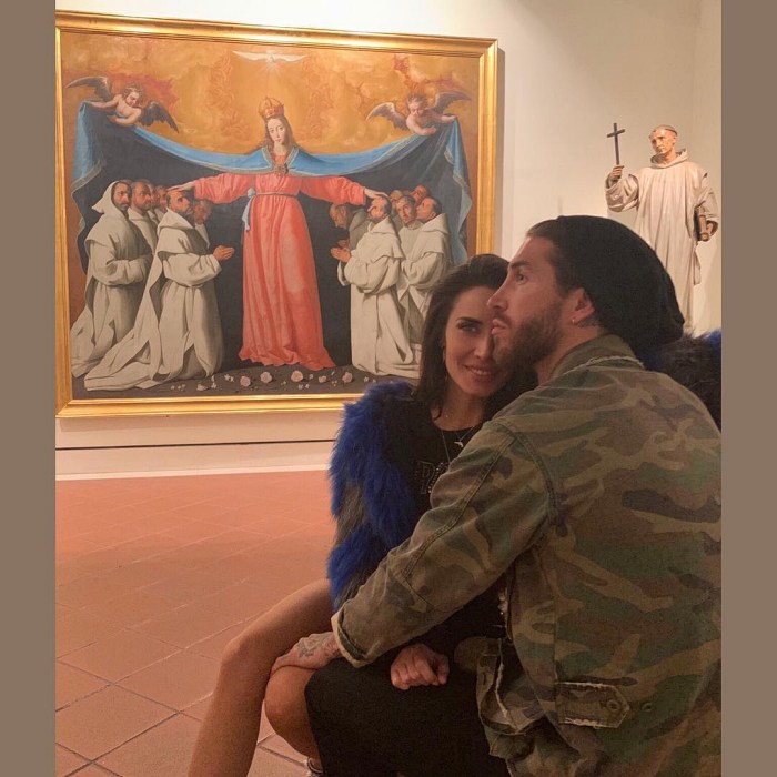 Sergio Ramos con Pilar Rubio en un museo / Instagram