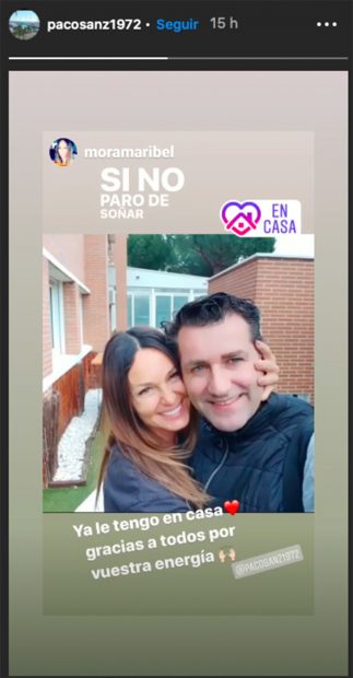 Paco Sanz y su pareja de vuelta a casa tras superar el coronavirus/Instagram
