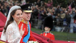 Kate Middleton y el príncipe Guillermo el día de su boda / Gtres