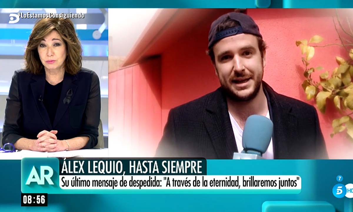 Ana Rosa Quintana no ha podido evitar las lágrimas al despedirse de Álex Lequio / Mediaset