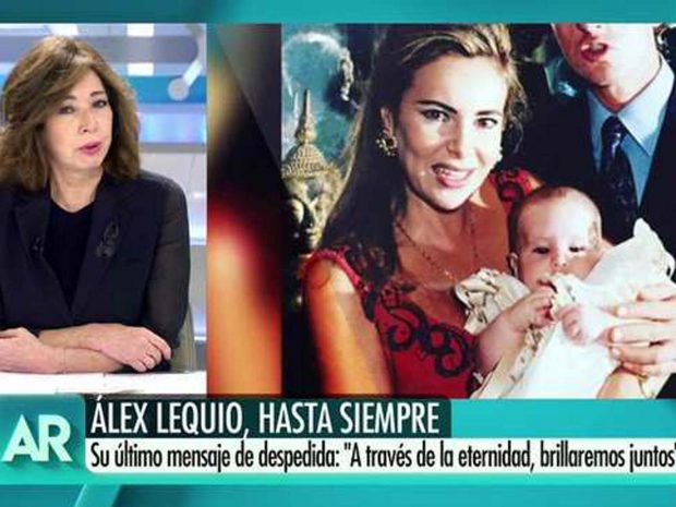 Ana Rosa Quintana no ha podido evitar las lágrimas al despedirse de Álex Lequio / Mediaset