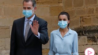 Los Reyes durante su visita al monasterio / Gtres