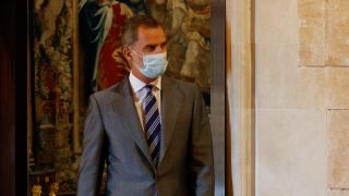 El Rey Felipe durante las audiencias en La Almudaina / Gtres
