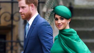 Meghan Markle y Harry en su último acto como duques de Sussex / GTRES